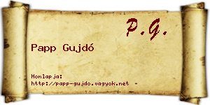 Papp Gujdó névjegykártya