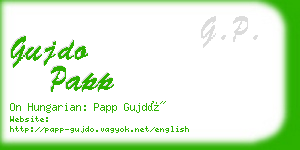 gujdo papp business card